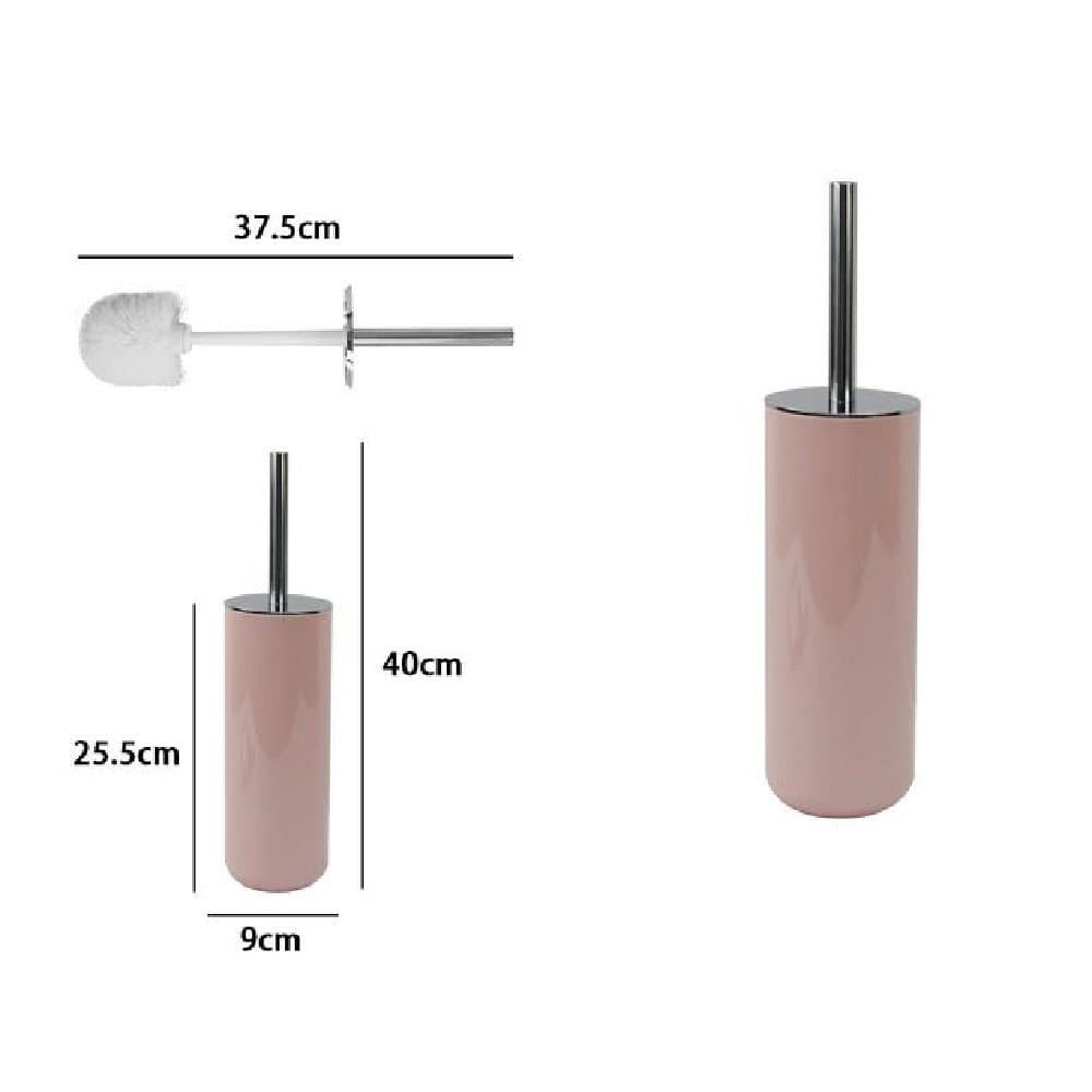 PORTASCOPINO PORTA SCOPINO CON SCOPETTINO WC BAGNO TOILETTE ROSA SILVER 79872 - 2