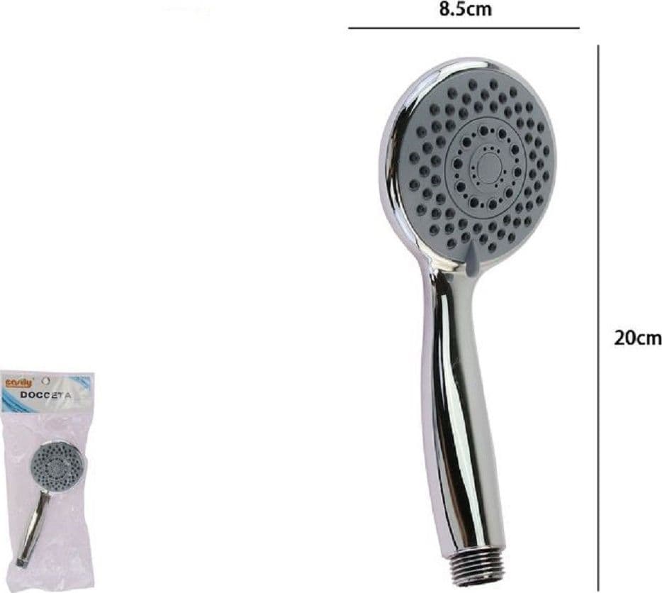 DOCCETTA 8.5 X 20CM DOCCINO SOFFIONE DOCCIA BAGNO TONDO MODERNO MULTIGETTO 79973 - 2