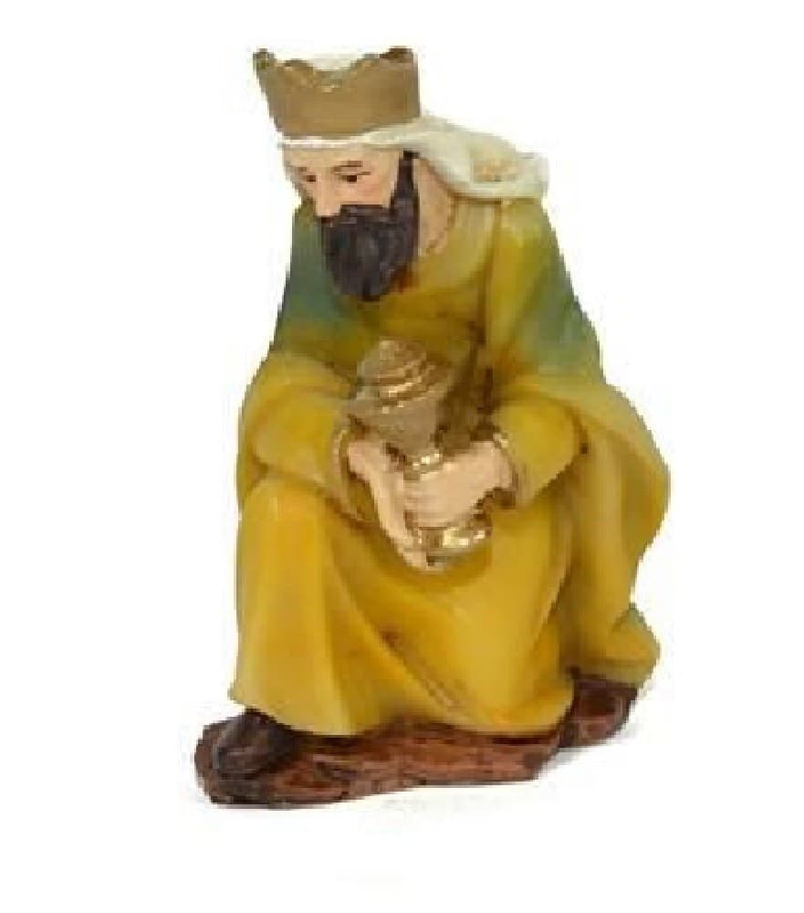 STATUINA GASPARE 6.5 CM PER PRESEPE IN RESINA DECORO NATALE NATALIZIO NATIVITA' - 2