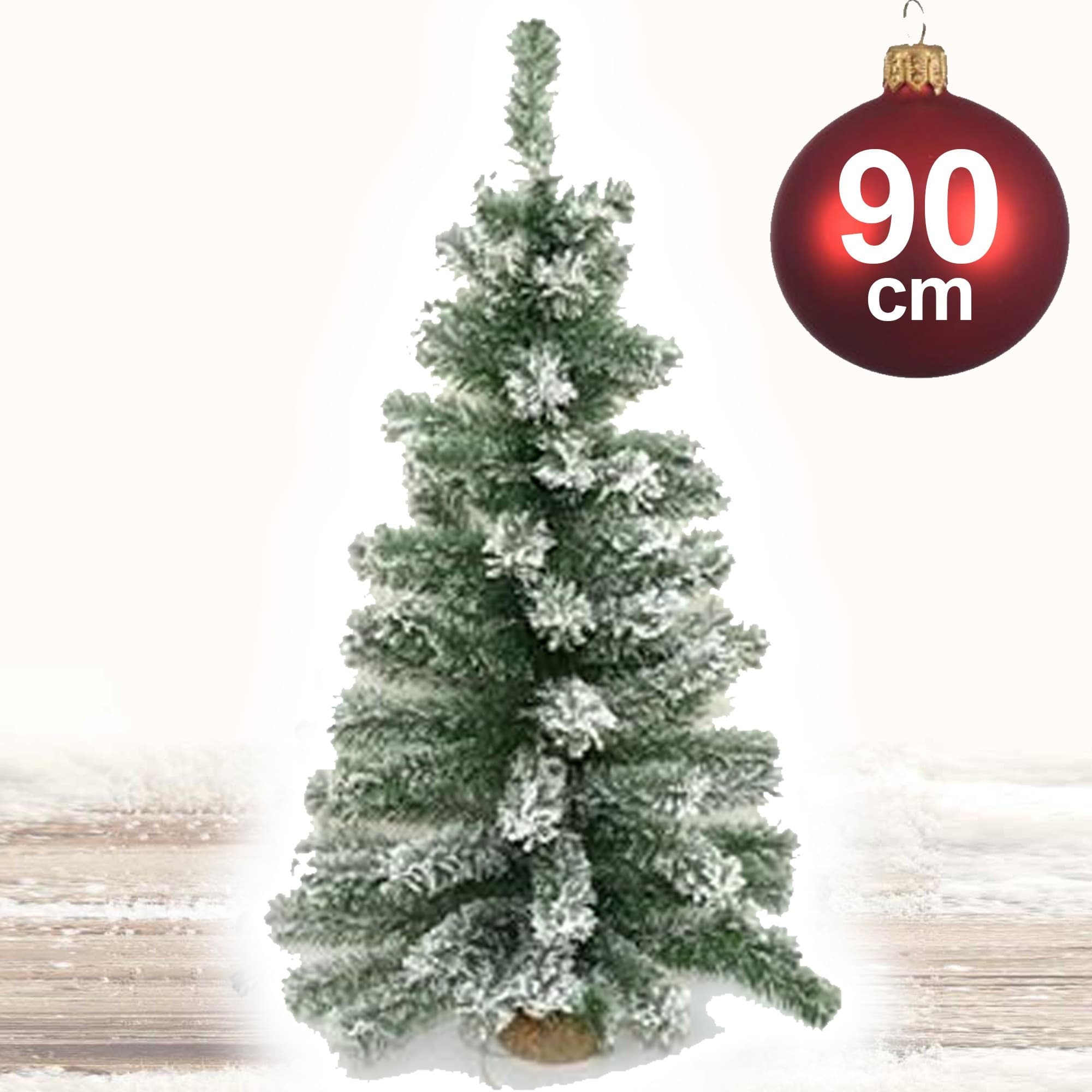 ALBERO DI NATALE INNEVATO 90CM 90 PUNTE CASA UFFICIO ARREDO NEGOZIO EFFETTO NEVE