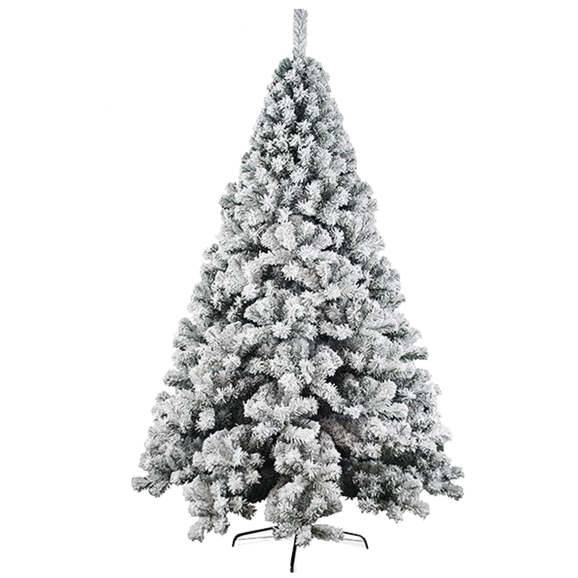 ALBERO DI NATALE INNEVATO 180 CM NATALUNA SUPER FOLTO EFFETTO NEVE MODELLO ASPEN - 2