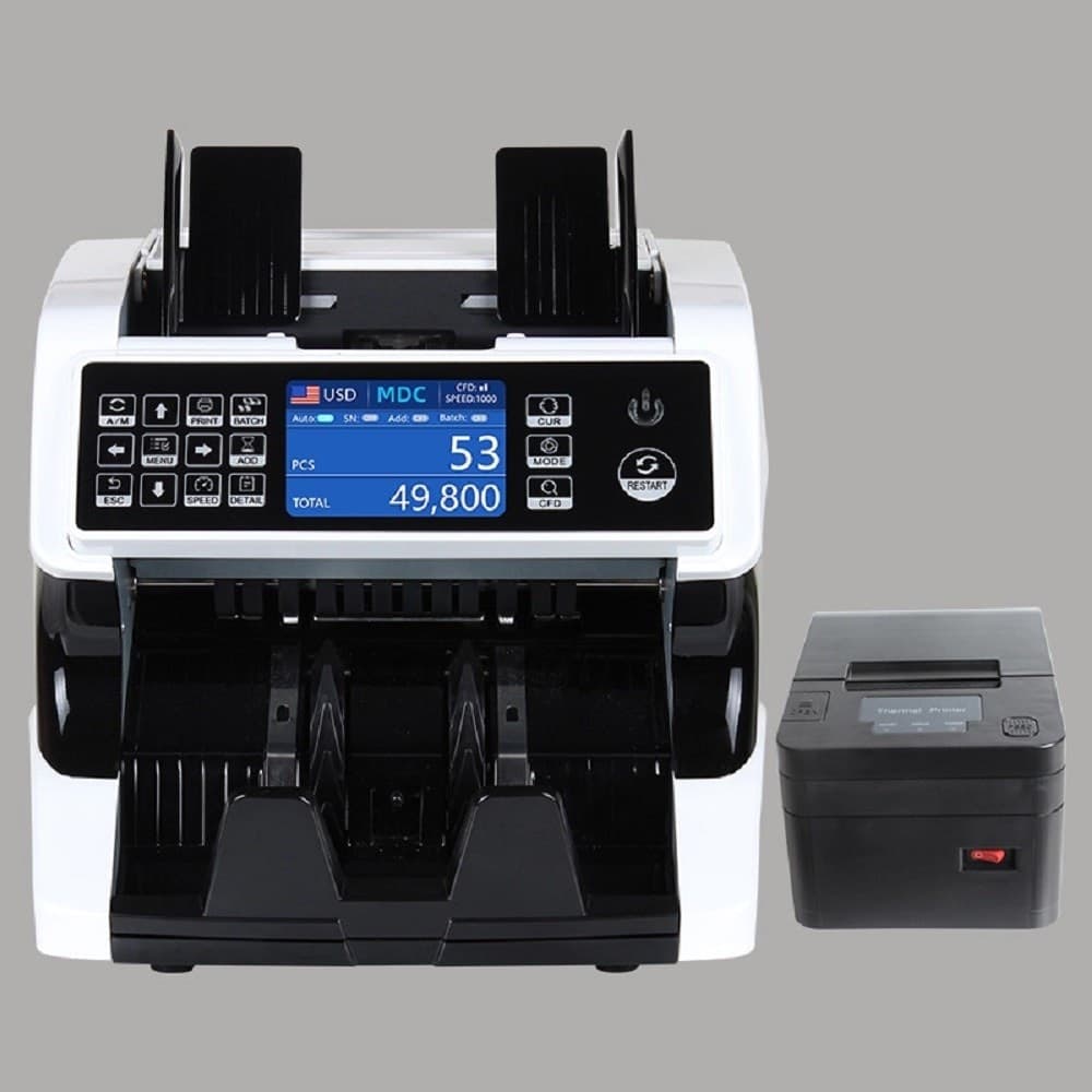 CONTABANCONOTE DOLLARO EURO CONTATORE DI VALORE MISTO RILEVATORE DUAL CIS AL-920 - 2