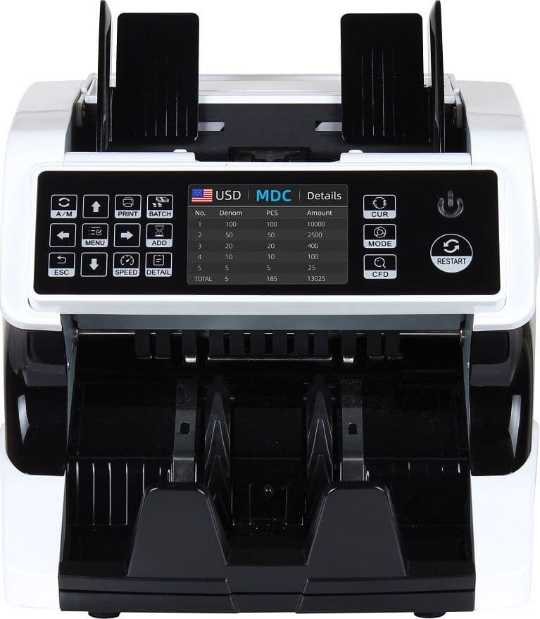 CONTABANCONOTE DOLLARO EURO CONTATORE DI VALORE MISTO RILEVATORE DUAL CIS AL-920 - 4
