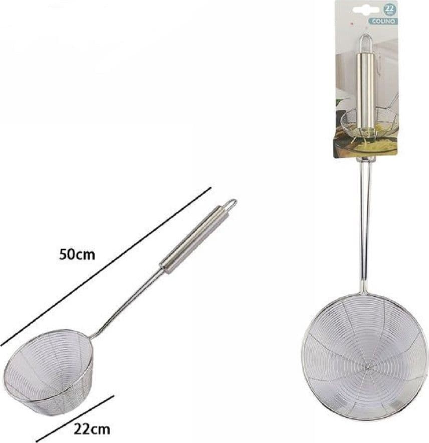 COLINO DIAMETRO 22 CM PASSINO SETACCIO SCOLA COLA FRITTO UTENSILE CUCINA 74073