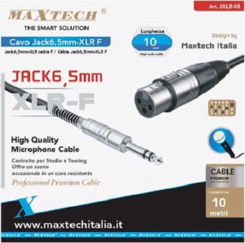 CAVO JACK 6.5MM A XLR FEMMINA AUDIO PROLUNGA PER MICROFONO DA 10 METRI JXLR-08 - 3