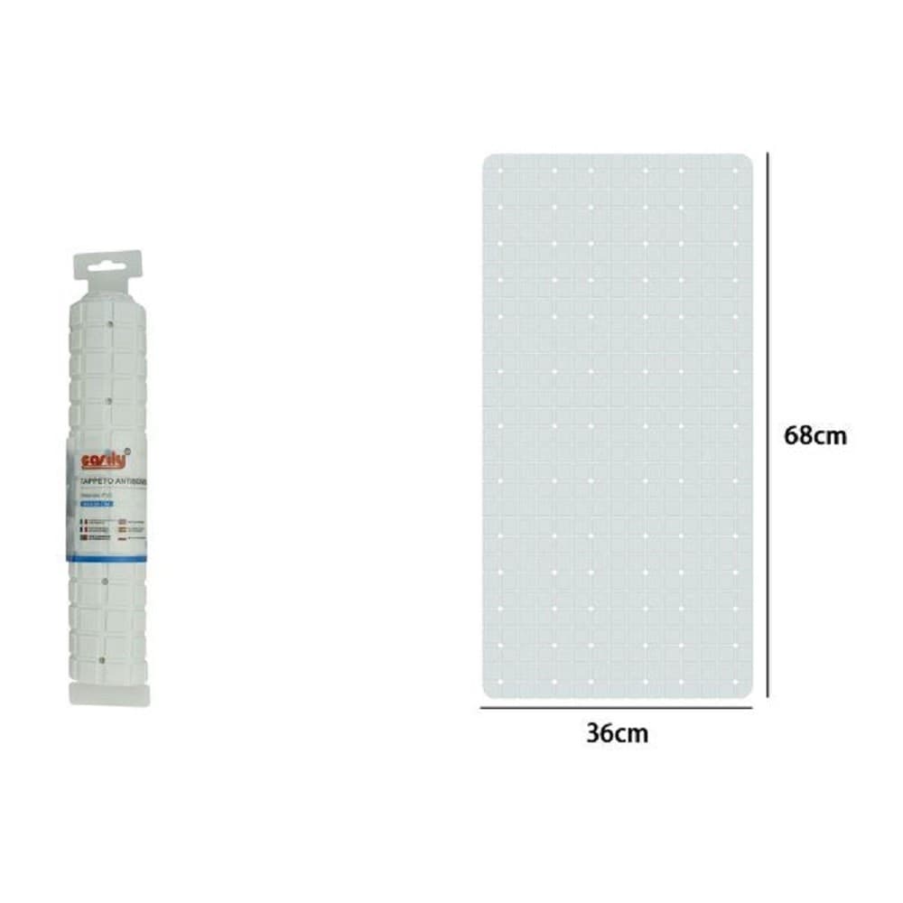 TAPPETO TAPPETINO IN PVC ANTISCIVOLO VASCA DA BAGNO DOCCIA 68X36 CM 79750 BIANCO - 2