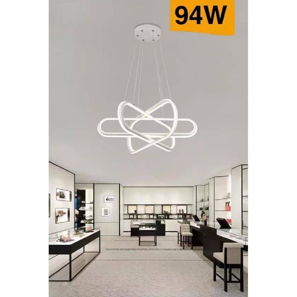 LAMPADARIO LED MODERNO LAMPADA A SOSPENSIONE 94W BIANCA LUCE 4000K 3000K 6500K A49 - 10