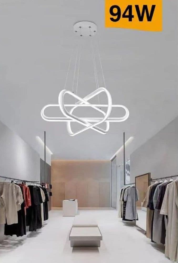 LAMPADARIO LED MODERNO LAMPADA A SOSPENSIONE 94W BIANCA LUCE 4000K 3000K 6500K A49 – Bianco Freddo – TrAdE Shop Traesio –