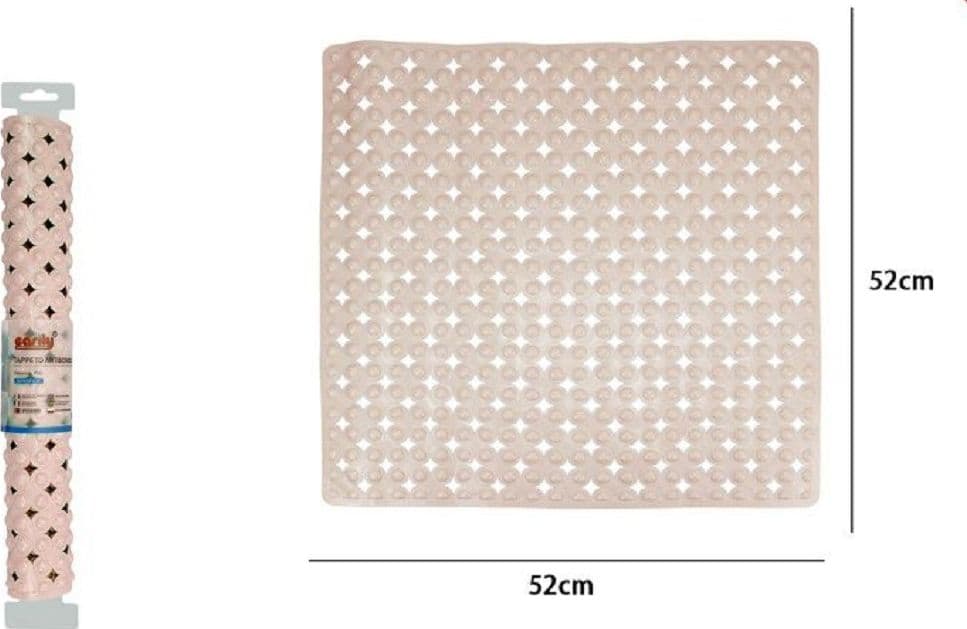 TAPPETO TAPPETINO ANTISCIVOLO PER VASCA DA BAGNO DOCCIA 52 X 52 CM 79757 - 2