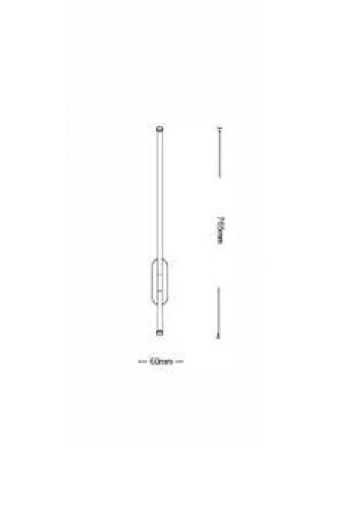APPLIQUE A LED 12 WATT TUBO LUNGO BIANCO MODERNO LUCE FREDDA CALDA NATURALE E80 - 5