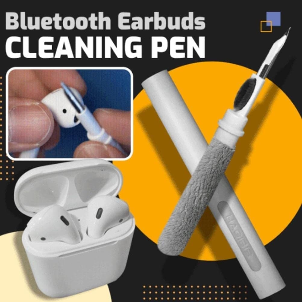 PENNA SPAZZOLA MULTIFUNZIONE PER LA PULIZIA DEGLI AURICOLARI BLUETOOTH AIRPODS - 9
