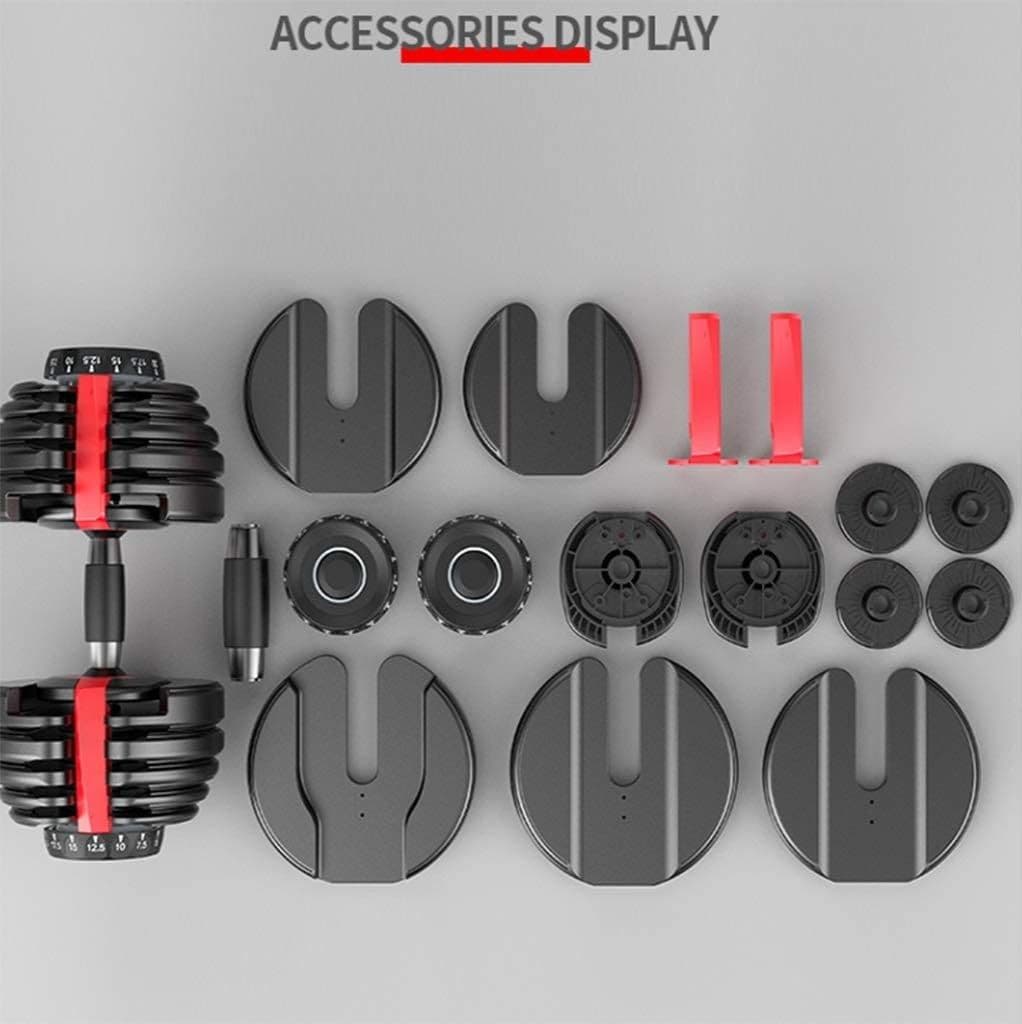 MANUBRIO PESI DUMBBELL REGOLABILE A CARICO VARIABILE DA 2 A 24KG MULTIFUNZIONALE - 11