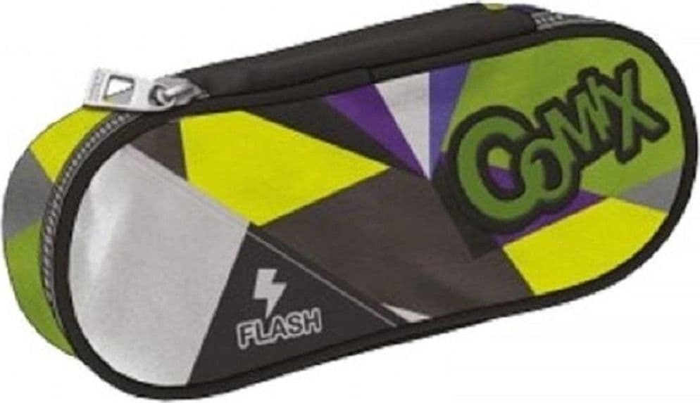 ASTUCCIO PORTAPENNE OVALE COMIX FLASH ORGANIZZATO IN POLIESTERE ACCESSORI SCUOLA - 5