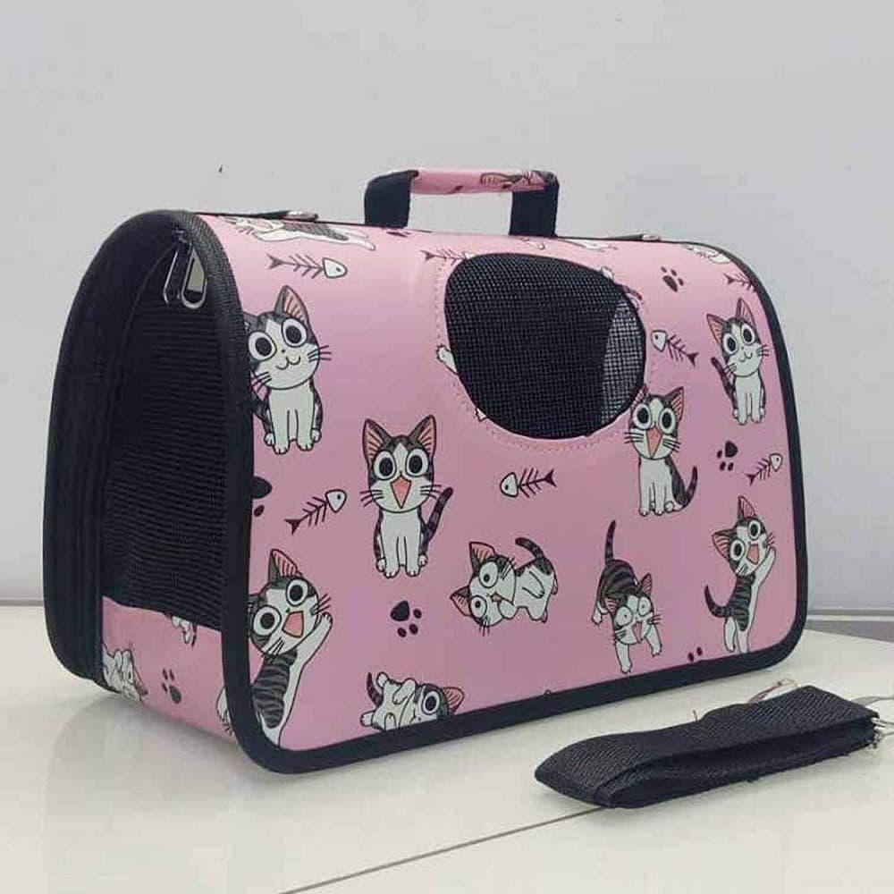 BORSA ZAINO PORTATILE PIEGHEVOLE VIAGGIO PER ANIMALI CANI GATTI A TRACOLLA TG.M - 10
