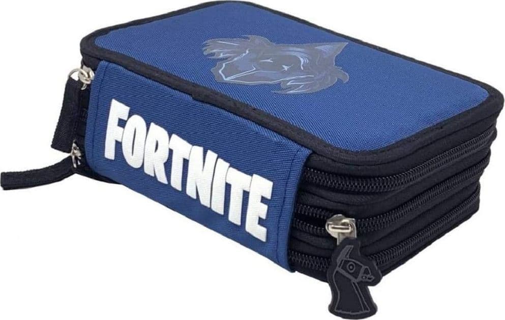 ASTUCCIO PORTAPASTELLI PENNARELLI CORREDO 3 ZIP SCOMPARTI RAVEN FORTNITE SCUOLA - 2