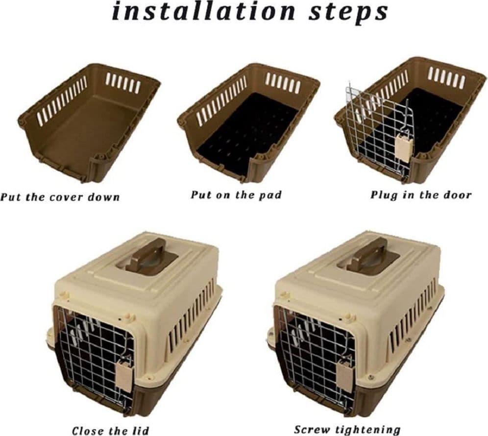 TRASPORTINO PER ANIMALI GATTO CANE BORSA VIAGGI PORTATILE TRASPIRANTE 81X60X59CM - 6