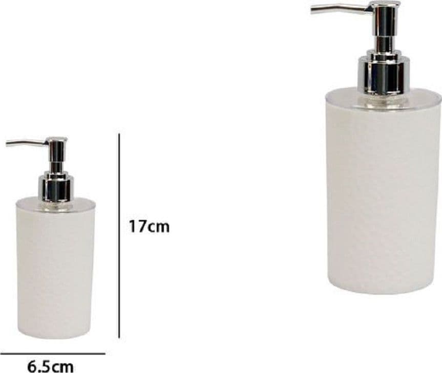 DISPENSER SAPONE LIQUIDO BAGNO PER LAVANDINO BIANCO ACCESSORI ARREDO BAGNO 79777 - 2