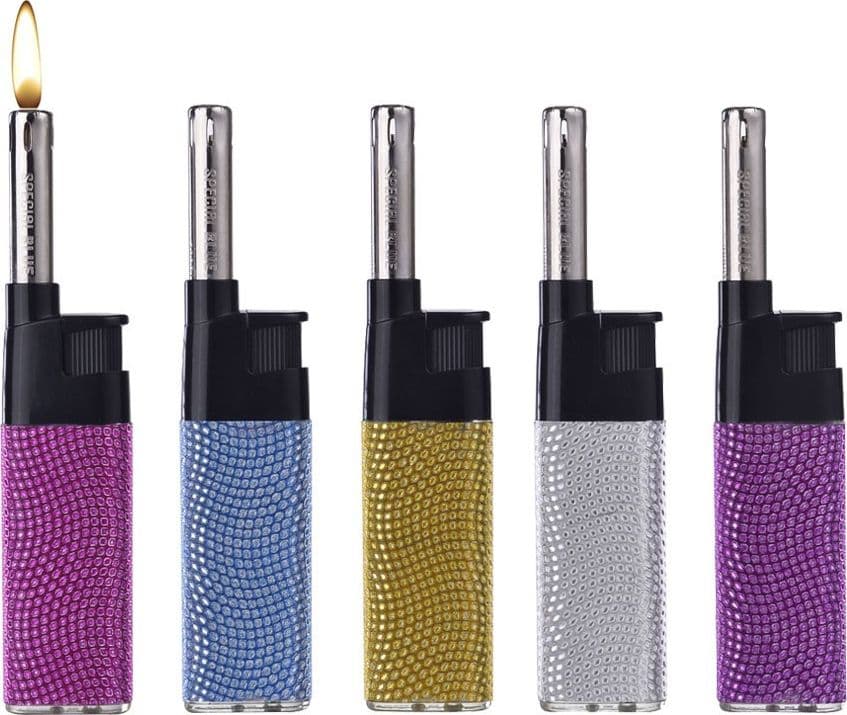 SET 50PEZZI ACCENDIGAS ACCENDI GAS A FIAMMA CANNA CORTA SHINY BRILLANTI 41411646 - 2