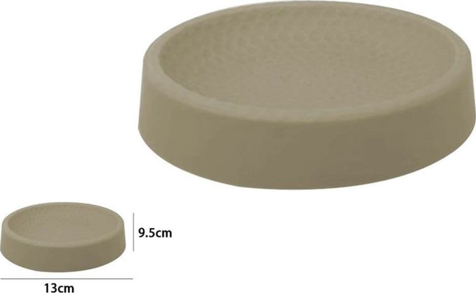 PIATTINO PER SAPONE DECORATO BEIGE PORTASAPONETTA MODERNO ACCESSORI DA BAGNO 79180 - 2