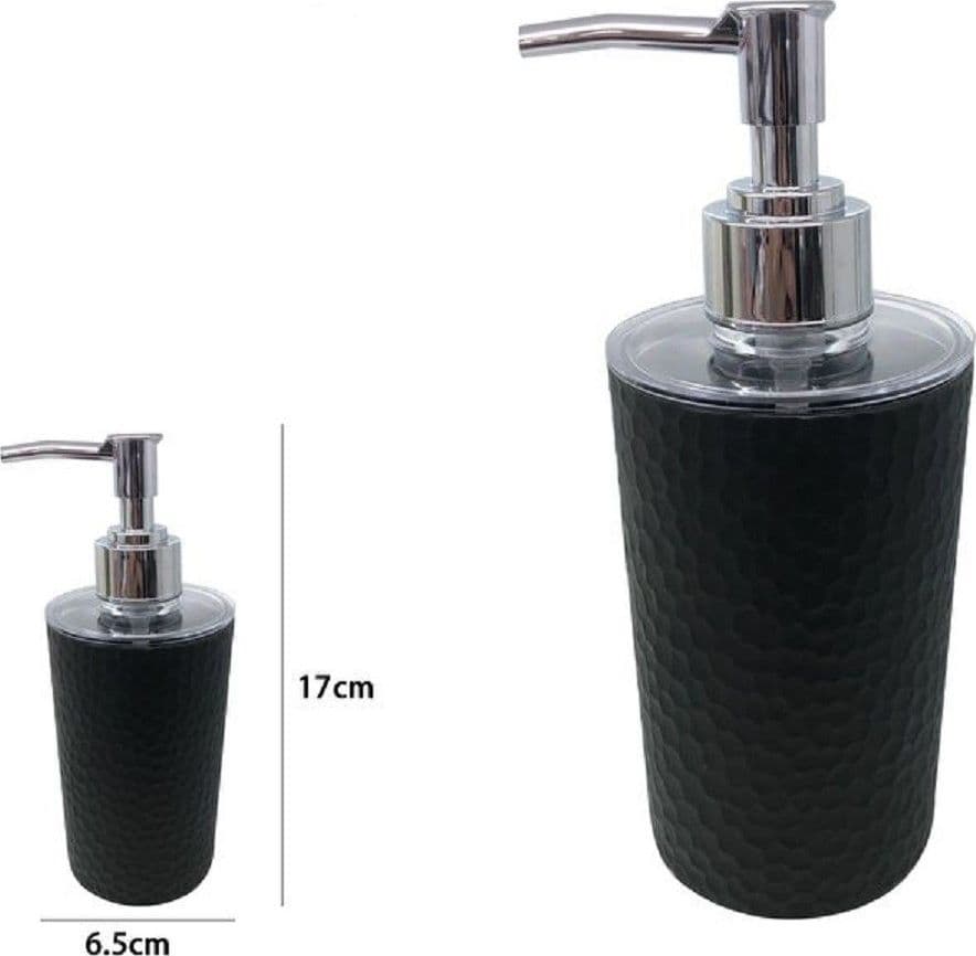 DISPENSER SAPONE LIQUIDO BAGNO PER LAVANDINO NERO ACCESSORI ARREDO BAGNO 79181 - 3