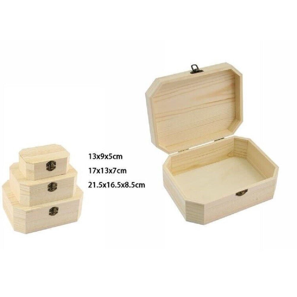 SET 3 SCATOLE IN LEGNO DECOUPAGE PORTAGIOIE MATRIOSKA COFANETTO 74017A LY-30180