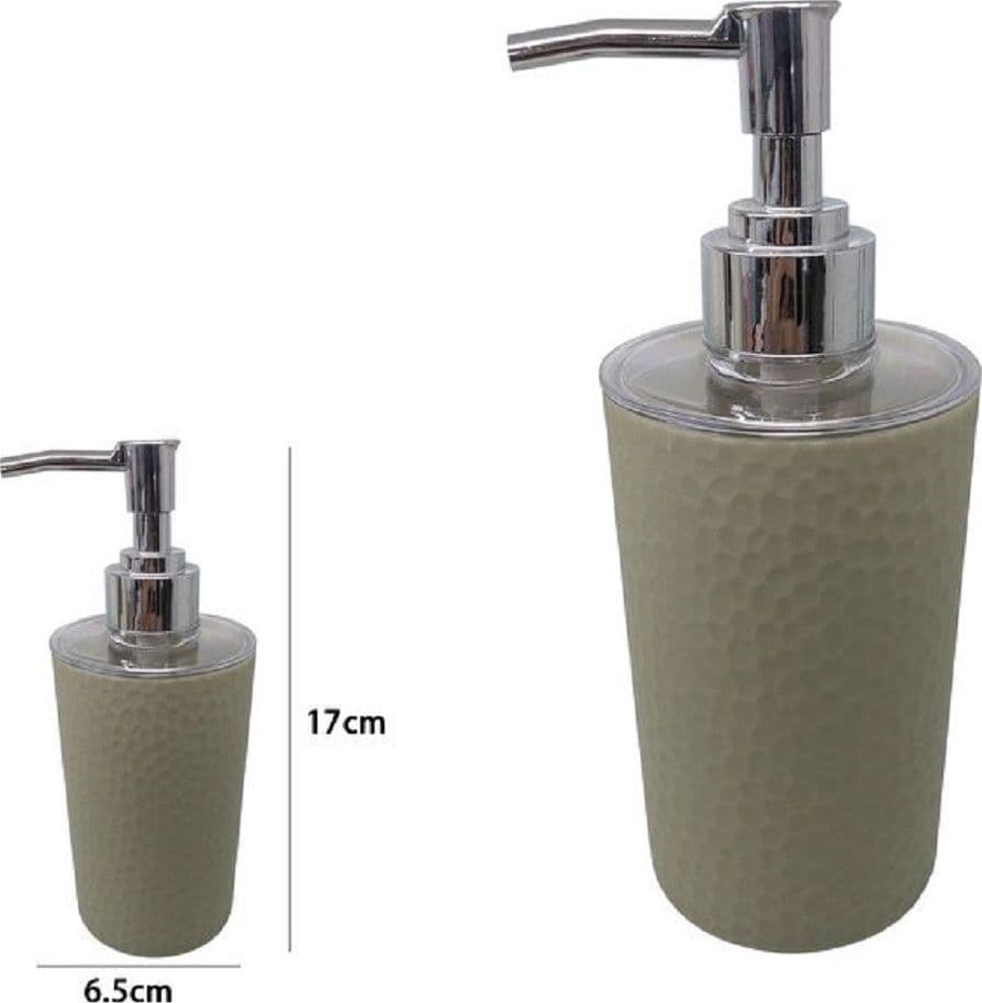 DISPENSER SAPONE LIQUIDO BAGNO PER LAVANDINO BEIGE ACCESSORI ARREDO BAGNO 79177 - 2