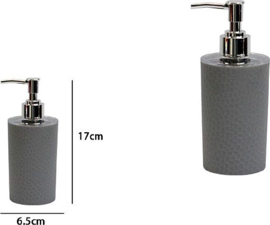 DISPENSER SAPONE LIQUIDO BAGNO PER LAVANDINO GRIGIO ACCESSORI ARREDO BAGNO 79797 - 2