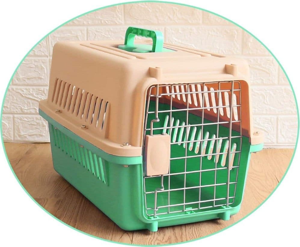 TRASPORTINO PER ANIMALI TRASPORTO GATTI CANI GABBIA VIAGGIO PORTATILE 66X47X46CM - 13