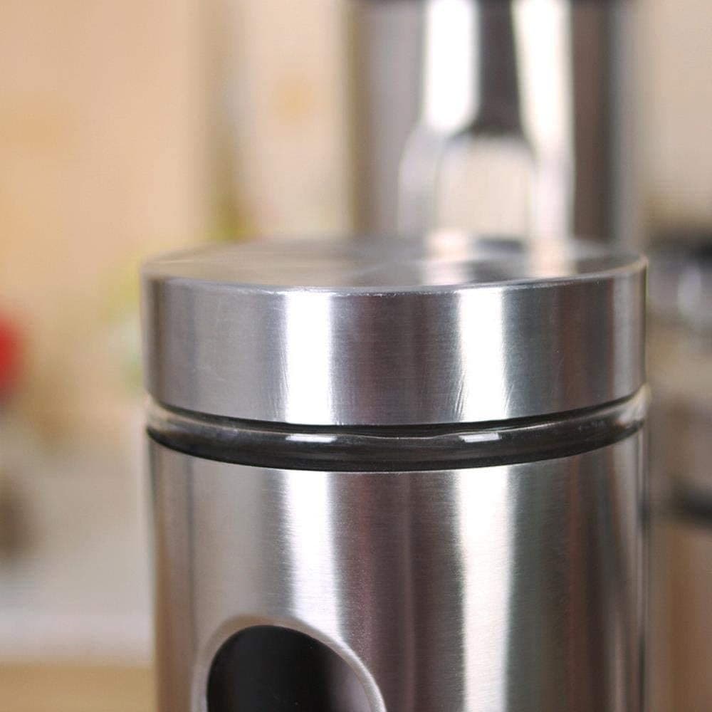 CONTENITORI PER ALIMENTI IN ACCIAIO PER TÈ SPEZIE CAFFÈ BISCOTTI ZUCCHERO H22CM - 2