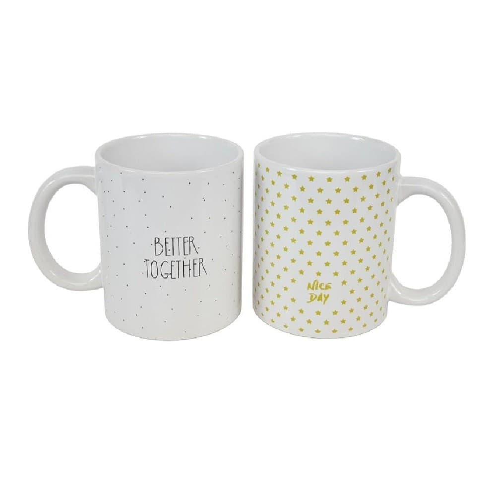 TAZZA TAZZONE MUG IN CERAMICA DECORATA VARIE SCRITTE PER LATTE COLAZIONE 211167