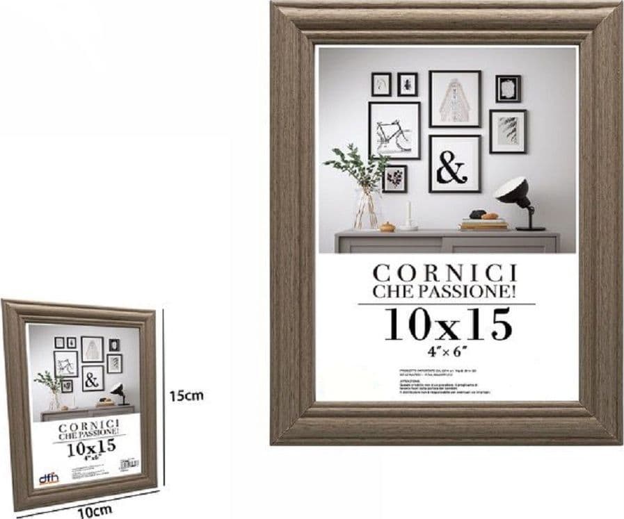 CORNICE PER FOTO PORTA FOTOGRAFIE QUADRI TELE 10 X 15 CM MODELLO LEGNO 71640