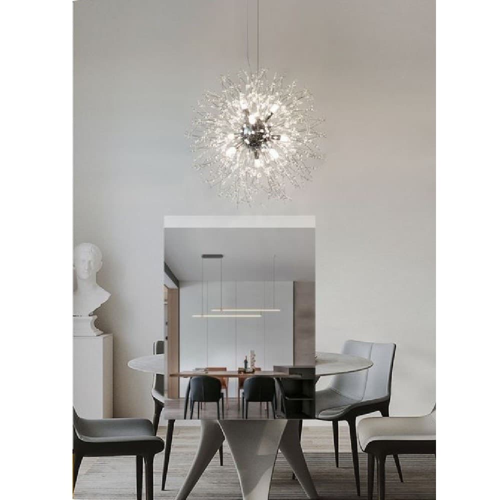 LAMPADARIO MODERNO PLAFONIERA FUOCHI D'ARTIFICIO LAMPADA A SOSPENSIONE G9 LP-32 - 6