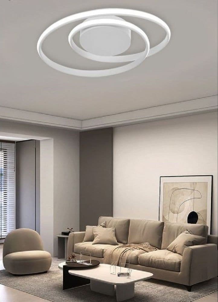 PLAFONIERA DA SOFFITTO LAMPADARIO 32W VORTICE LUCE FREDDA NATURALE CALDA PN-20B – Bianco Caldo – TrAdE Shop Traesio – moderno