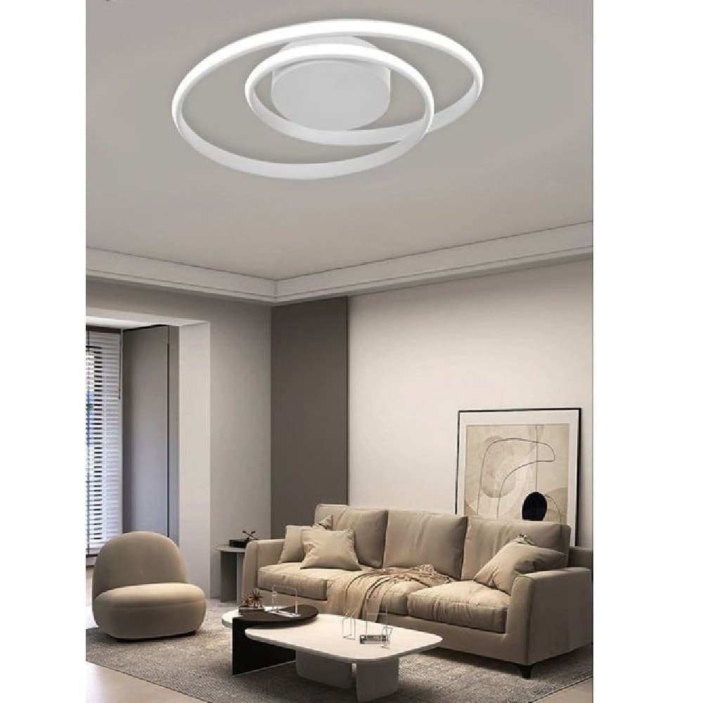 PLAFONIERA DA SOFFITTO LAMPADARIO 32W VORTICE LUCE FREDDA NATURALE CALDA PN-20B - 5