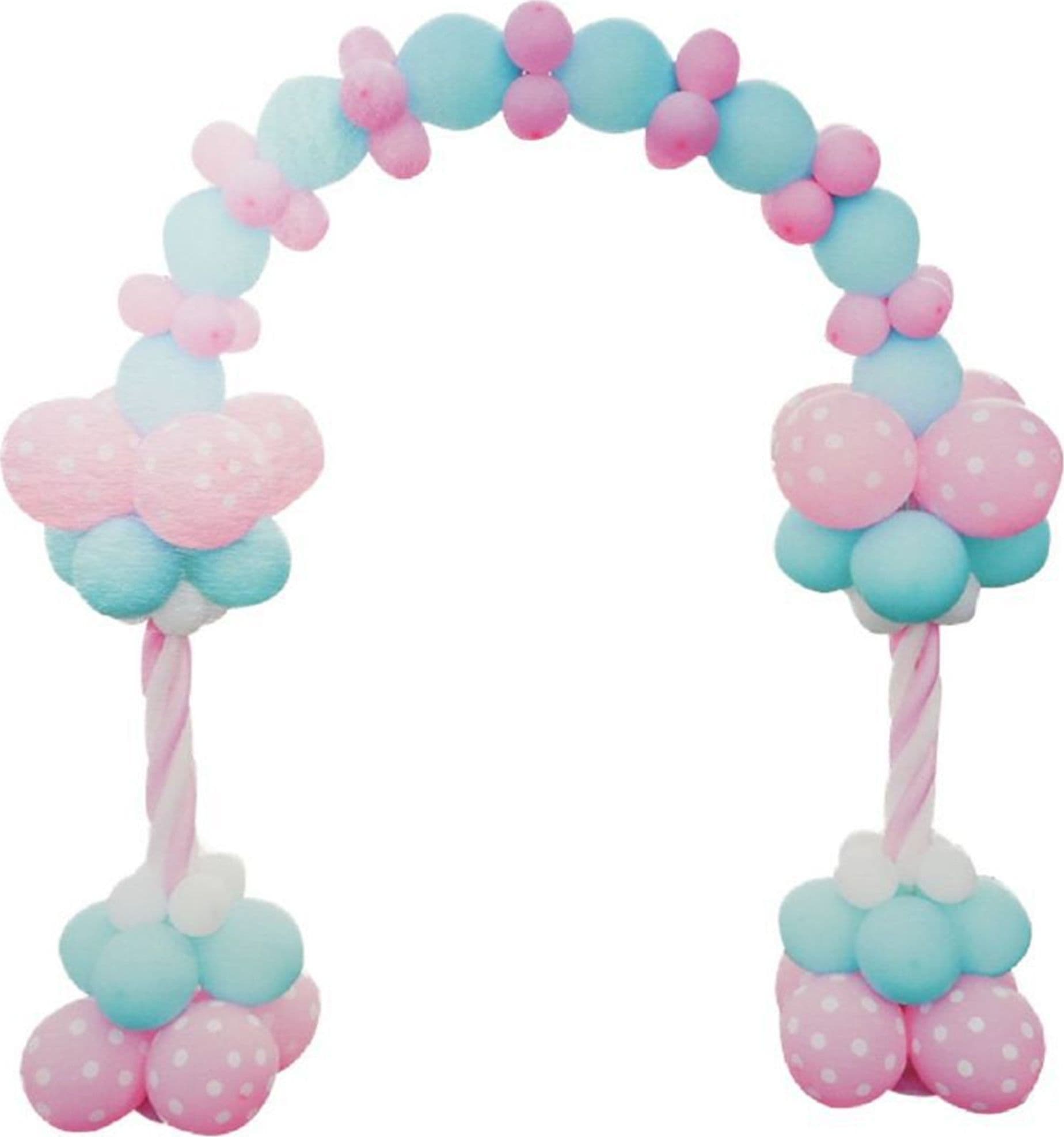 ARCO PALLONCINI AZZURRO E ROSA PER FESTA PARTY BABY SHOWER RIVELAZIONE SESSO - 2