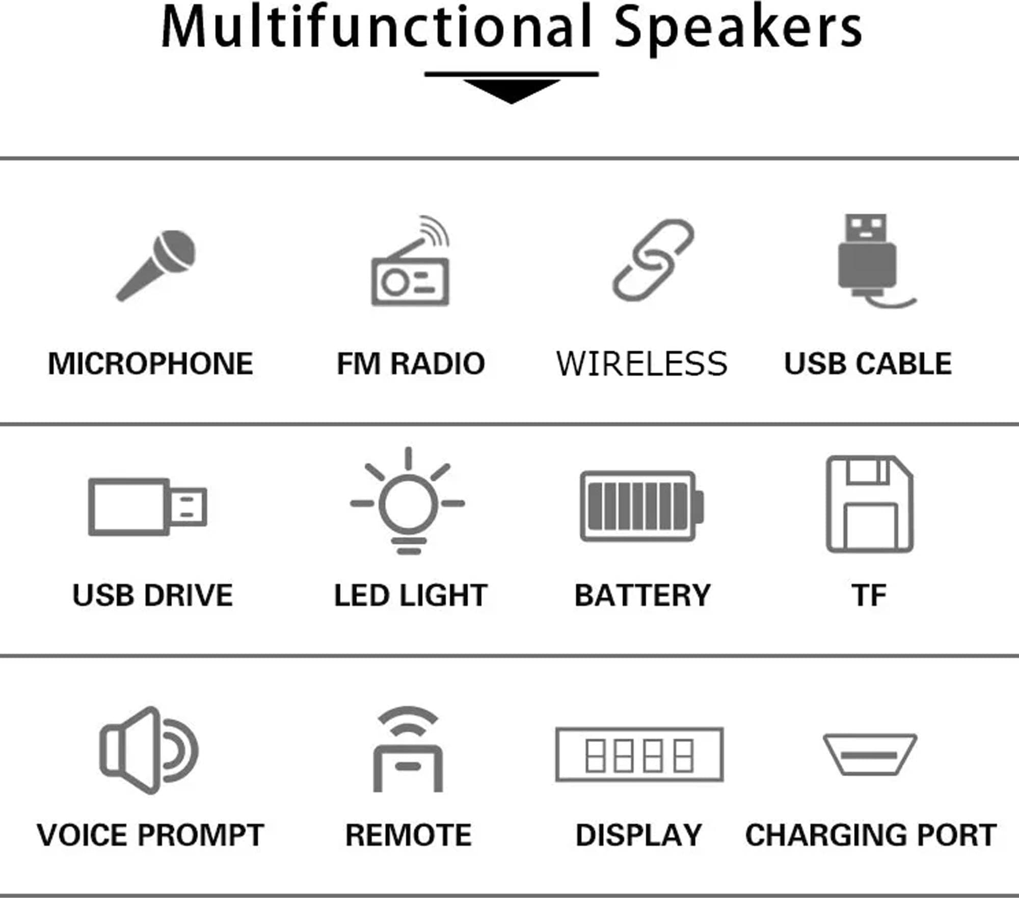 CASSA ALTOPARLANTE SPEAKER CON MICROFONO PER KARAOKE GIOCHI LUCE LED USB AUX 4.0 - 7