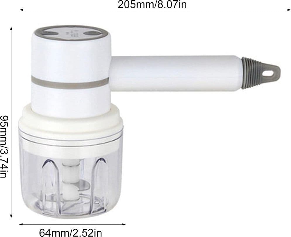SET FRULLATORE A IMMERSIONE IN ACCIAIO INOX PORTATILE PER PREPARAZIONE ALIMENTI - 7