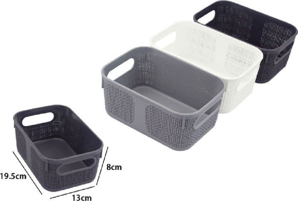CESTINO CESTO PORTA OGGETTI ORGANIZER RETTANGOLARE PORTA TUTTO BAGNO CASA 79462 - 2