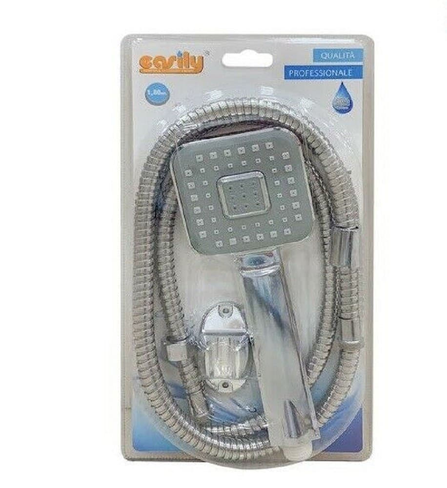 KIT BAGNO DOCCETTA DOCCINO SOFFIONE DOCCIA QUADRATO LACCIO 1,8 MT STAFFA 59167 - 3