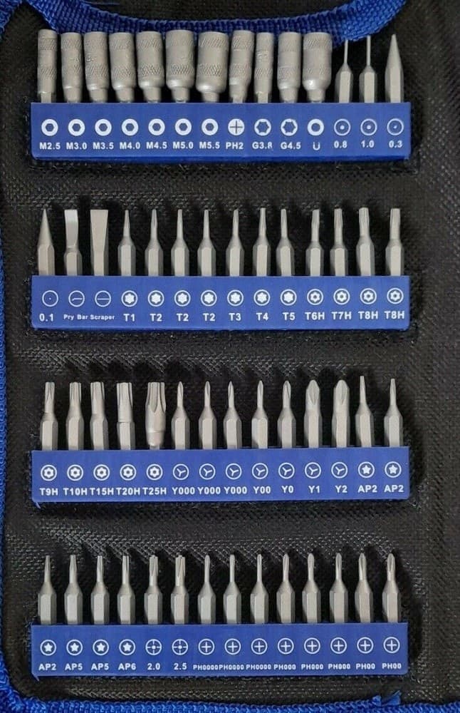SET UTENSILI 125 IN 1 PER SMONTAGGIO RIPARAZIONE CELLULARI SMARTPHONE TABLET PC - 4