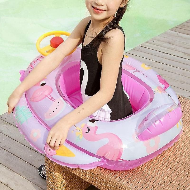 SALVAGENTE GONFIABILE BAMBINE MARE CON MUTANDINA E SCHIENALE 70 CM COLORE ROSA - 2