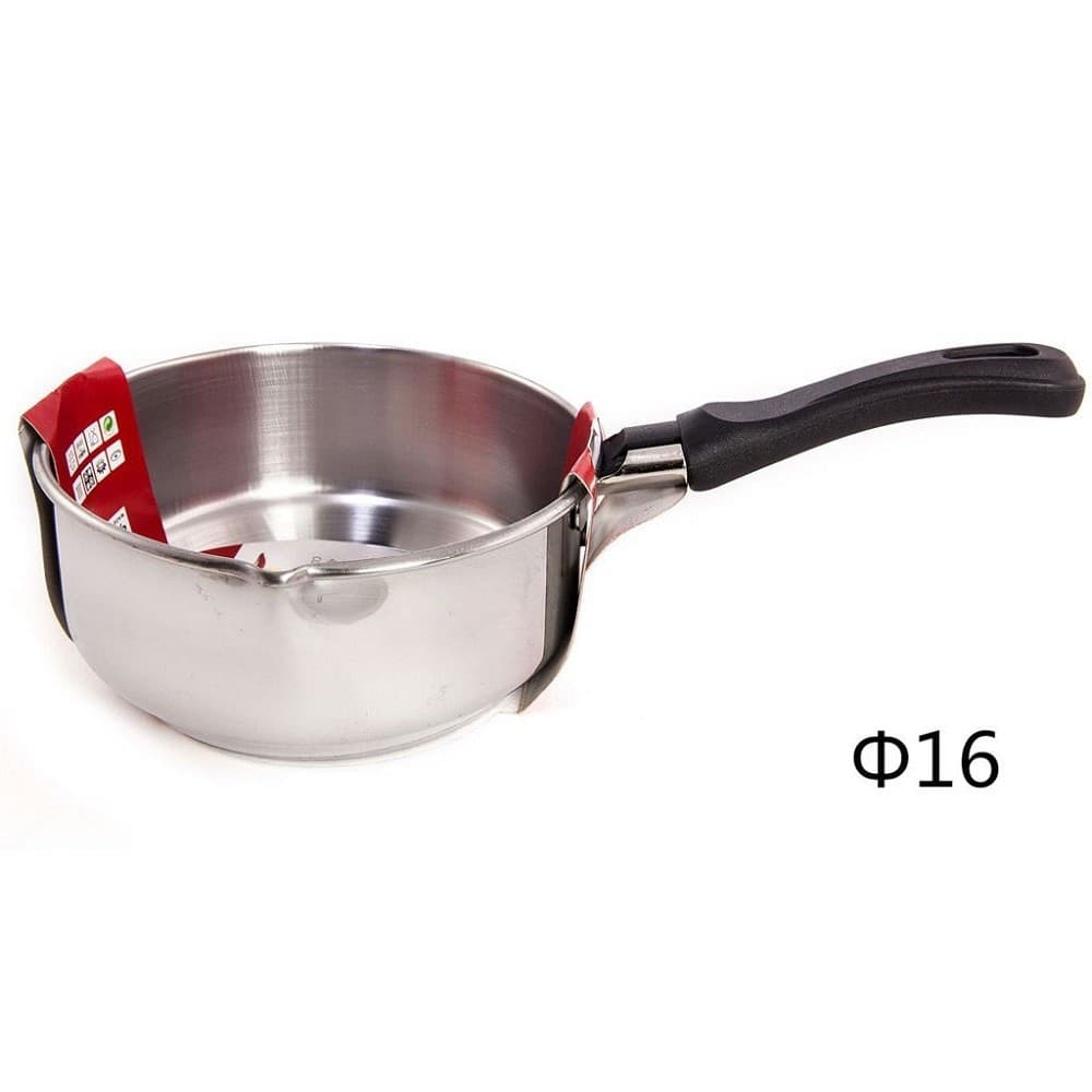 PENTOLINO BOLLITORE LATTE IN ACCIAIO INOX DIAMETRO 16CM MANICO BACHELITE 106851