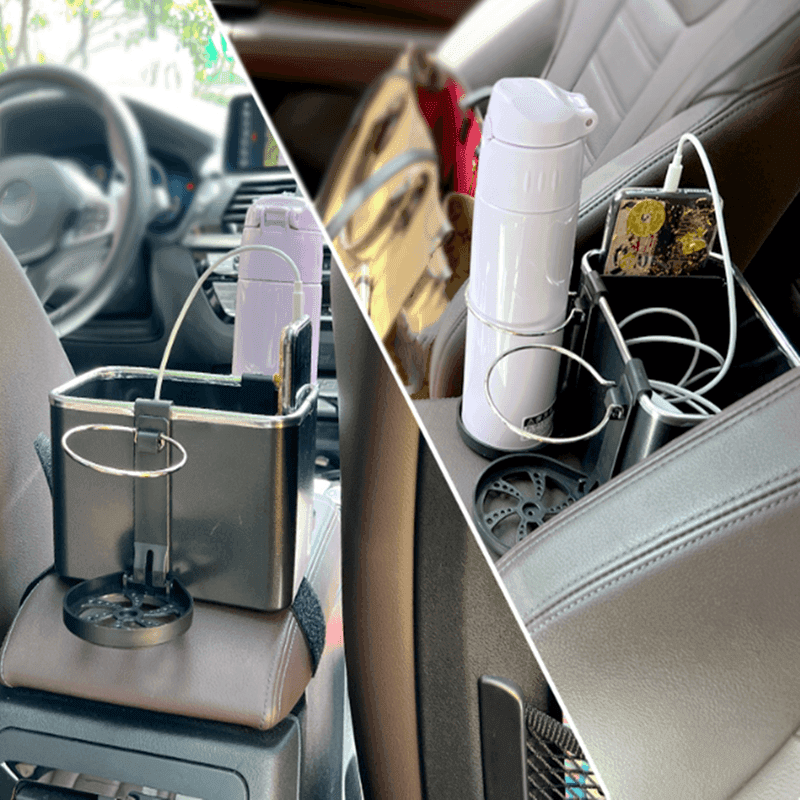 ORGANIZER PER BRACCIOLO UNIVERSALE PORTAOGGETTI PER AUTO CON PORTA BICCHIERI - 3