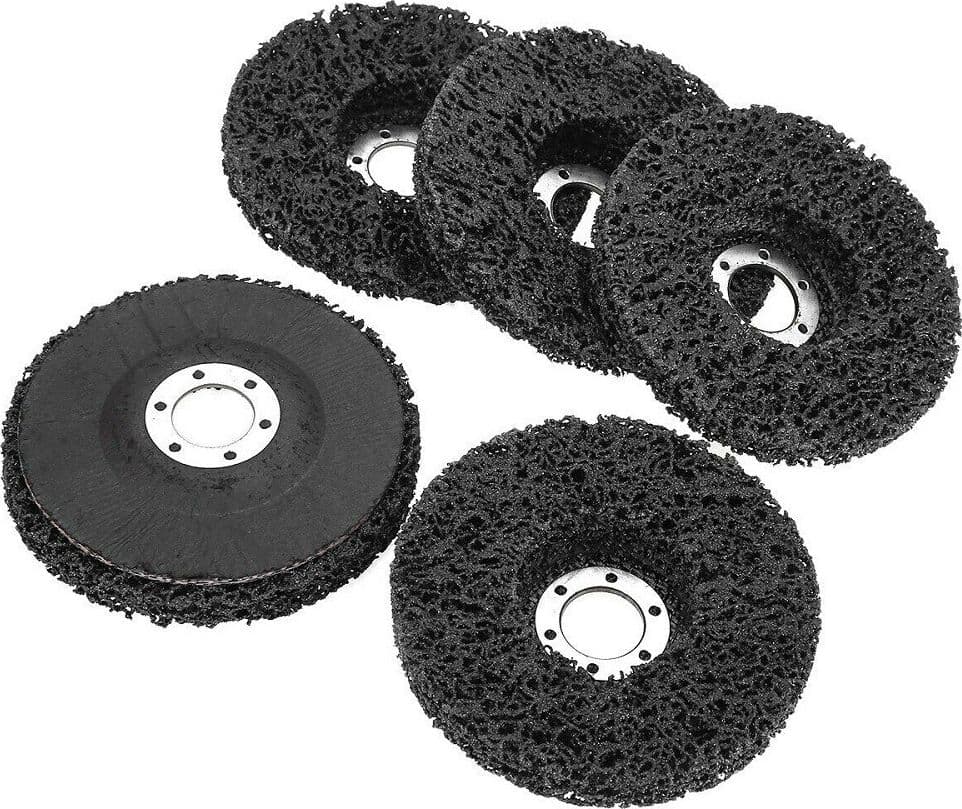 5PZ DISCO ABRASIVO PER ASPORTAZIONE VERNICE RUGGINE SALDATURA 110MM NYLON A.05101 - 3