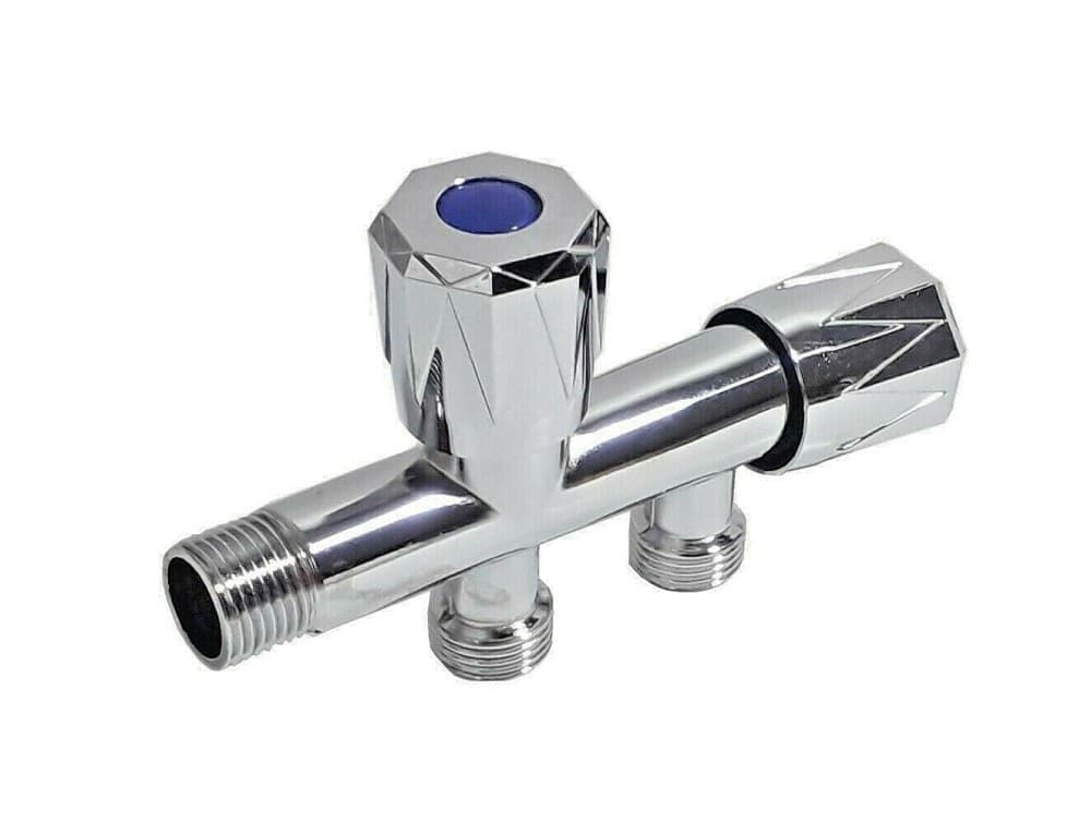 RUBINETTO UNIVERSALE A PARETE DOPPIO ATTACCO 1/2" LAVATRICE LAVASTOVIGLIE - 2