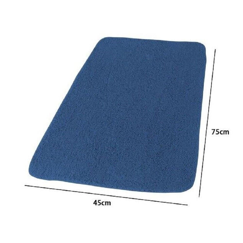 TAPPETO TAPPETINO IN TESSUTO PER ARREDO BAGNO CASA 45 X 75 CM COLORE BLU 69906 - 2