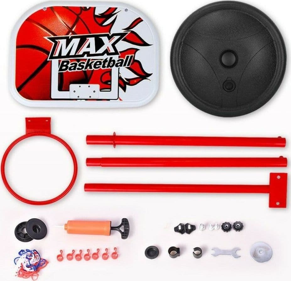 CANESTRO BASKET PER BAMBINI CON TABELLONE ALTEZZA REGOLABILE 75 - 155 CM + PALLA - 10