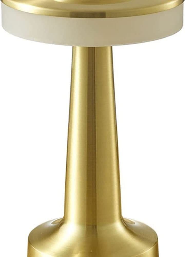 LAMPADA DA TAVOLO EFFETTO ORO RICARICABILE USB LUME LUCE CALDA PER BAR LOCALI - 8