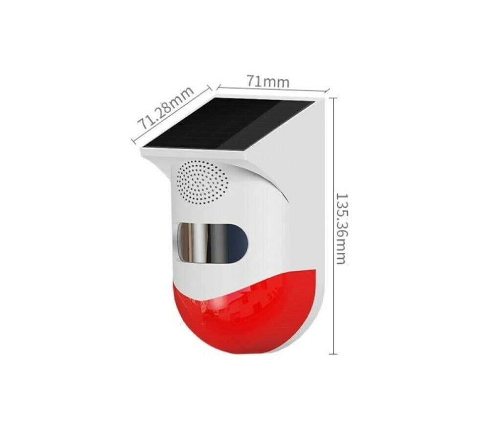 ALLARME ANTIFURTO SOLARE SENSORE MOVIMENTO 120DB CON TELECOMANDO SIRENA Q-BJ200 - 3