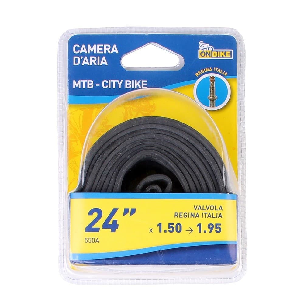 CAMERA D'ARIA RUOTE BICI MTB 24" X 1.50 - 1.95 550A VALVOLA REGINA ITALIA 2014 - 5